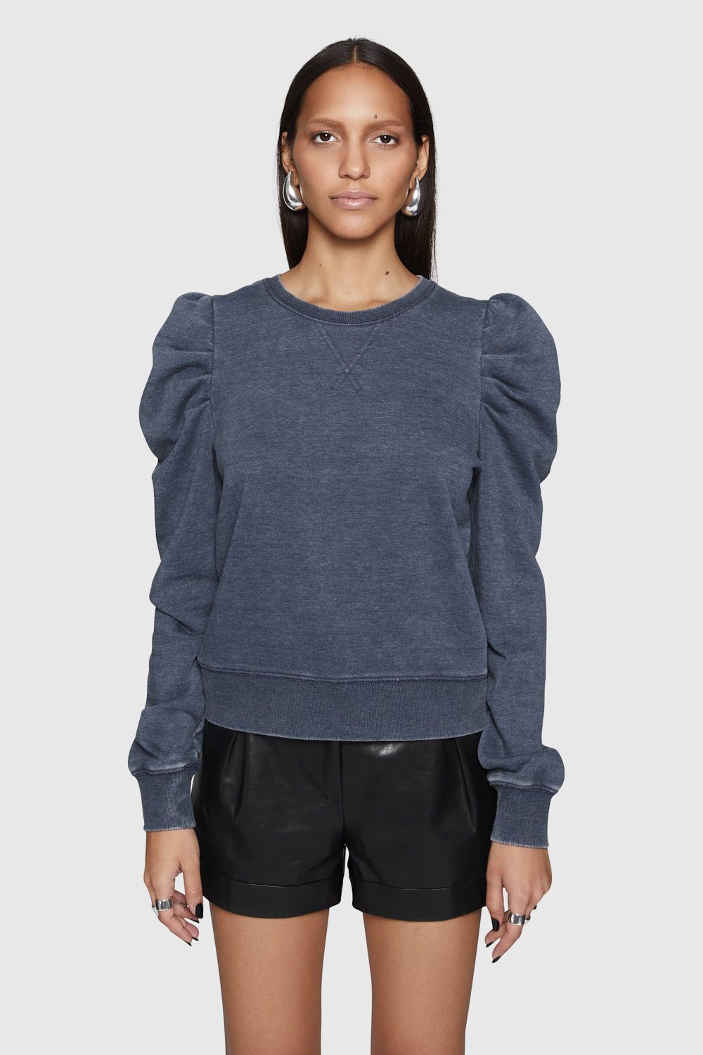 Indigo Wash Rebecca Minkoff Janine Sweatshirt | ITHLQ-2470