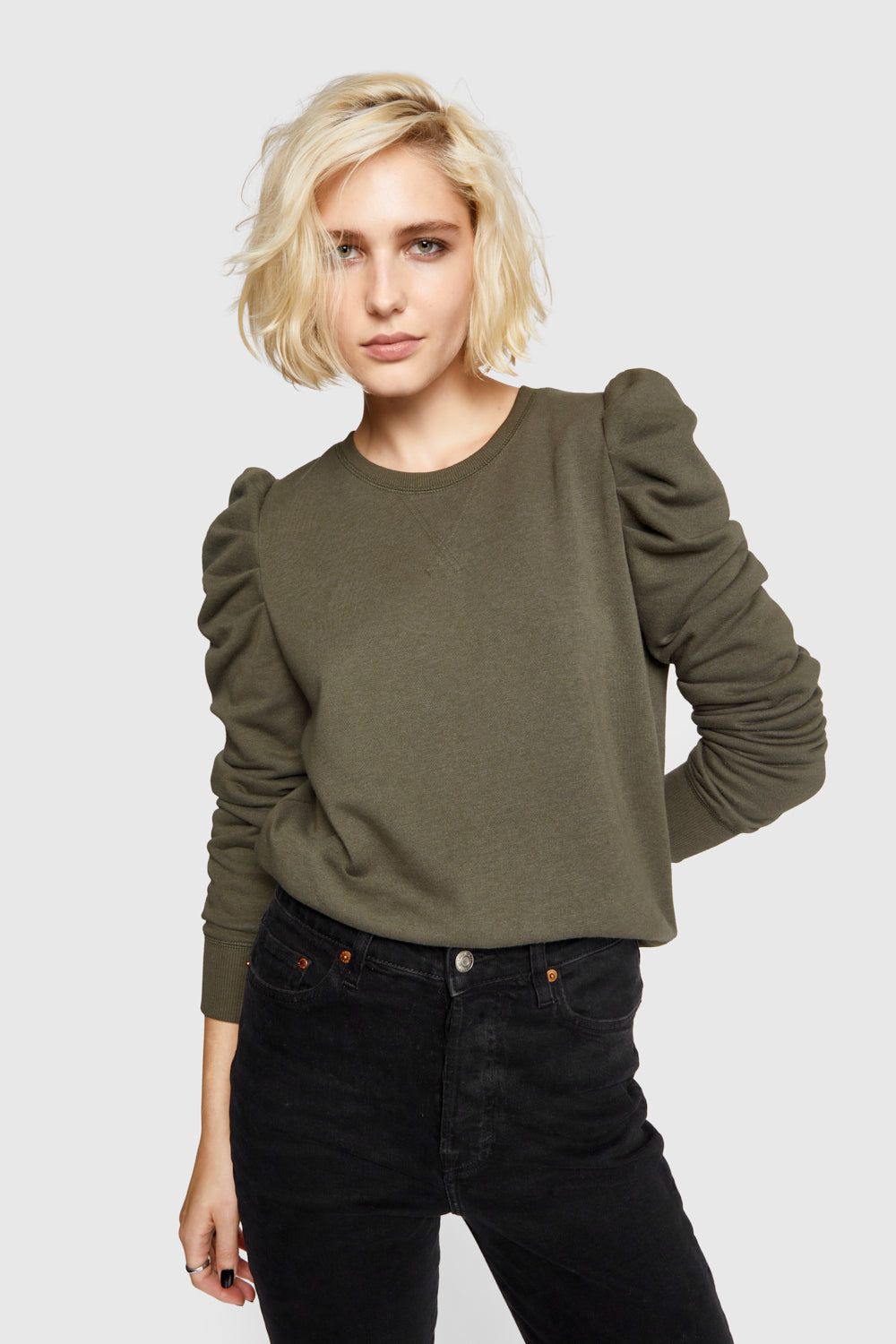 Olive Green Rebecca Minkoff Janine Sweatshirt | AUBMS-0927