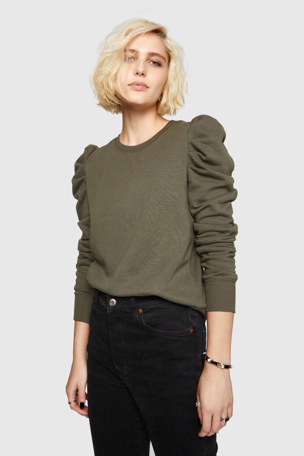 Olive Green Rebecca Minkoff Janine Sweatshirt | AUBMS-0927