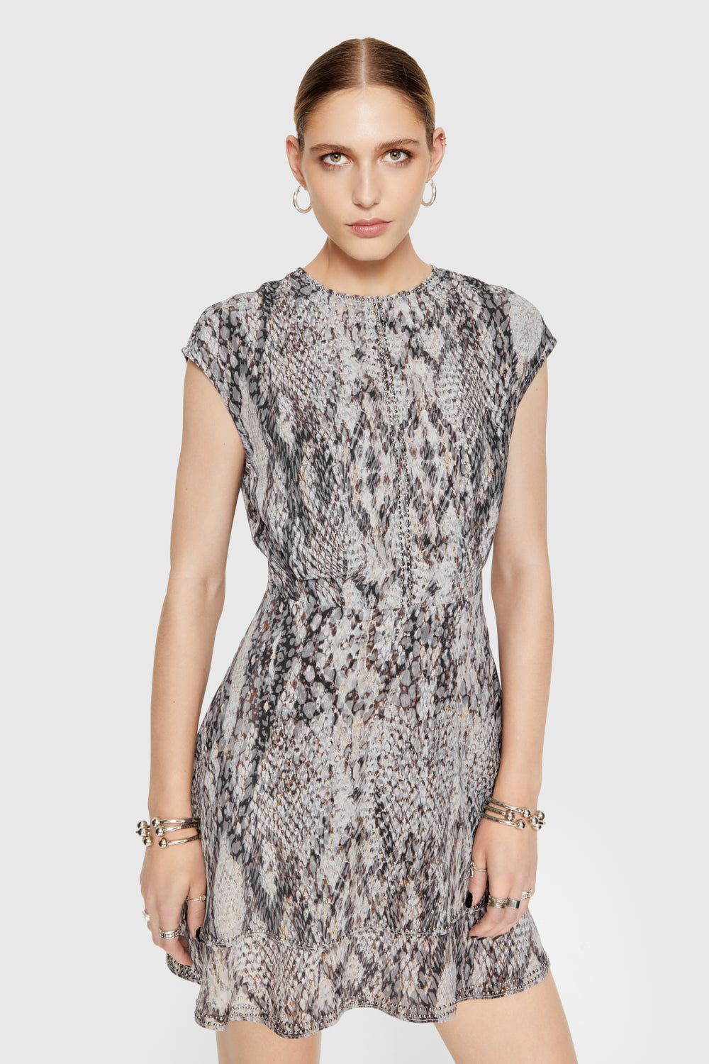 Python Print Rebecca Minkoff Gabby Printed Mini Dress | ZHQKX-2468