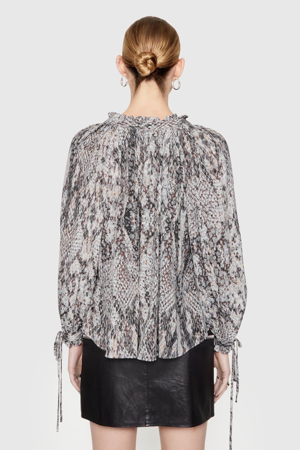 Python Print Rebecca Minkoff Rosalie Printed Blouse | WECZS-6843