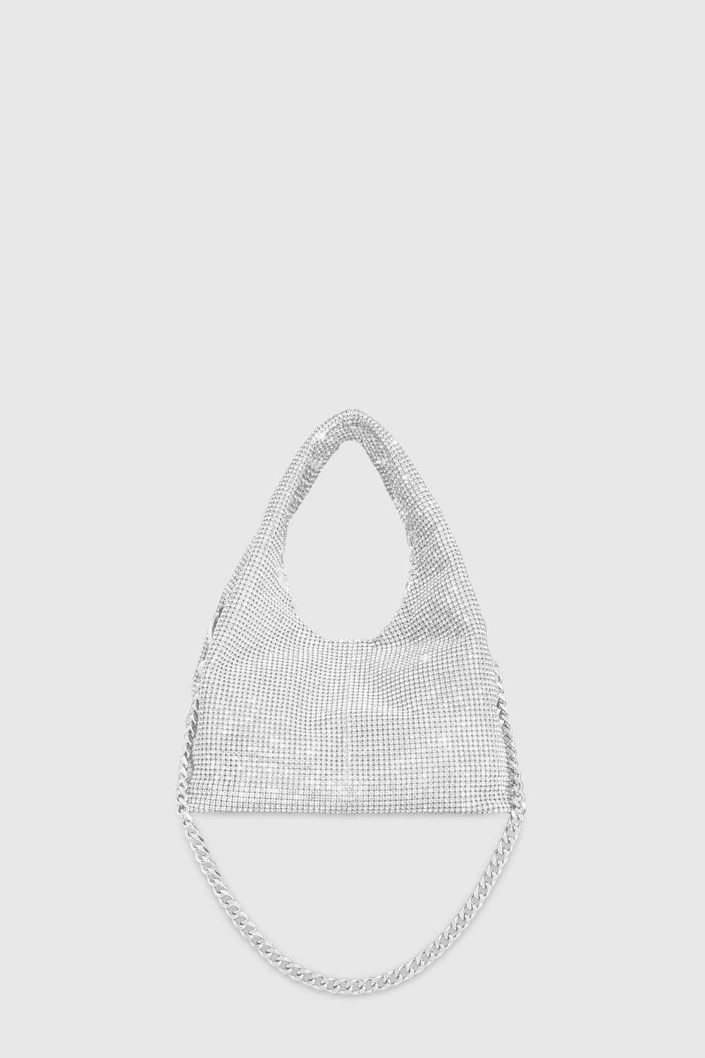 Silver / Grey Rebecca Minkoff Crystal Mini Chain Carryall | XIUYJ-5893