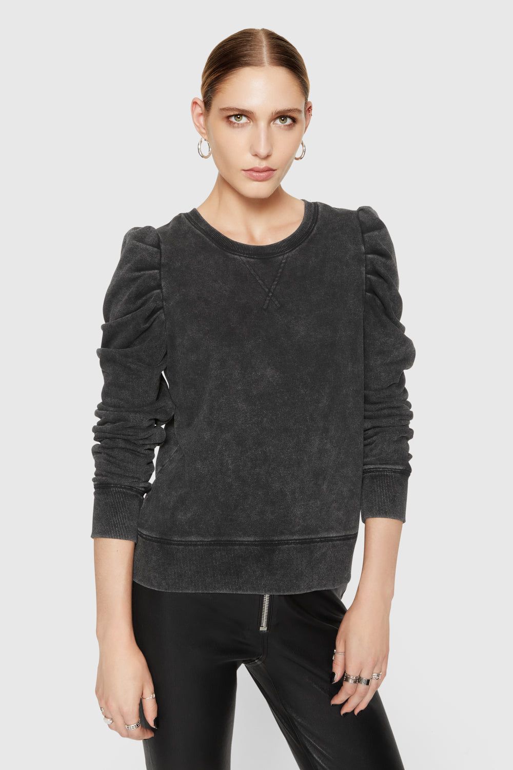 Wash Black Rebecca Minkoff Janine Sweatshirt | EQWCL-7140