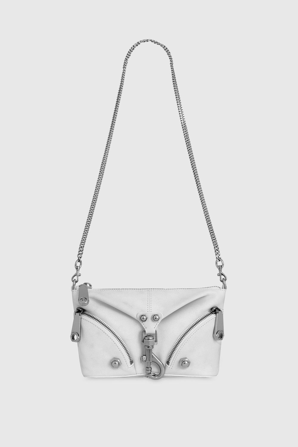 White / Grey / Silver Rebecca Minkoff Mini Julian Crossbody | QAPIY-8016